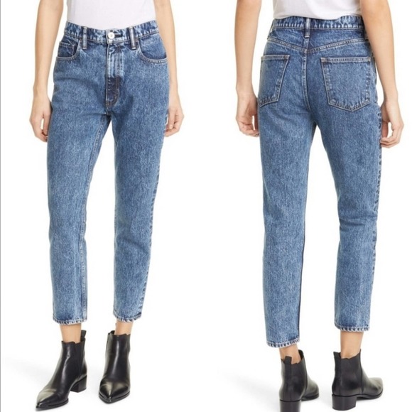 Moussy Vintage Acid Wash Boy Skinny High Rise Ankle Crop Blue Jeans 30 - Picture 1 of 7